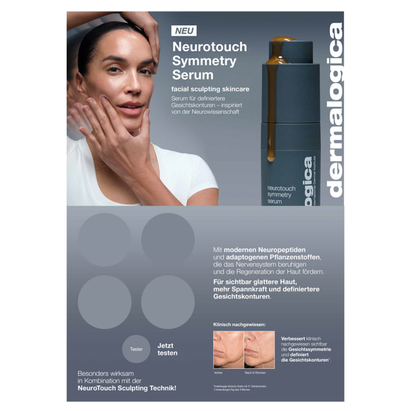 Set Einleger Aufsteller A4 quer -Neurotouch Symmetry Serum